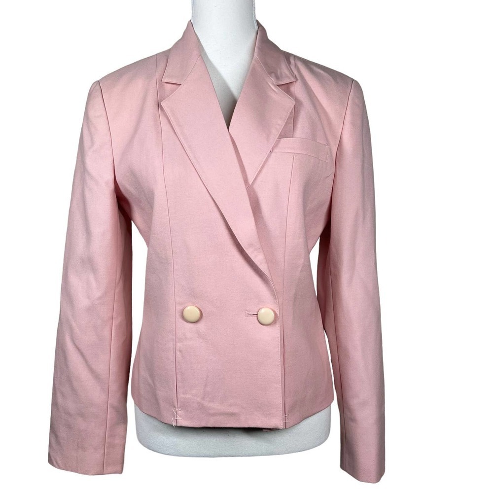 Vintage 80’s J. Gallery Blazer Light Pink Wool Button‎ Front Size 5/6